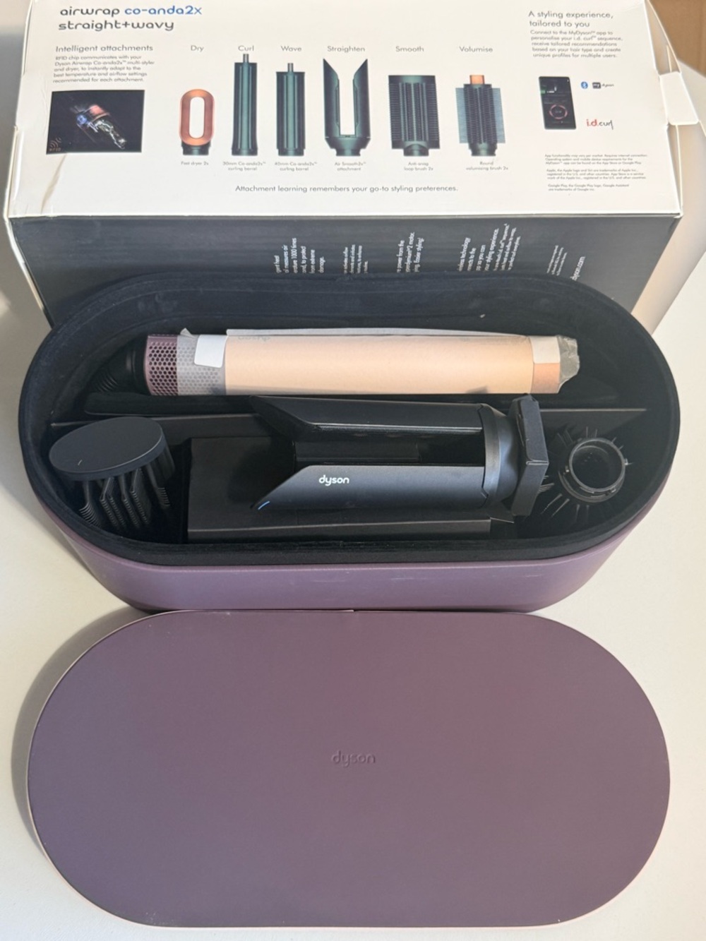 Dyson Airwrap in plum and blush